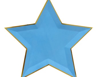 gold star shaped paper plates