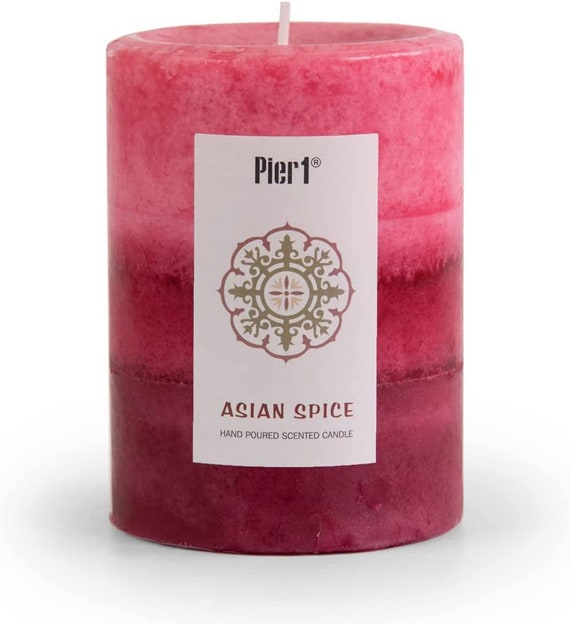 Pier 1 Asian Spice 3x4 Layered Pillar Candle Etsy