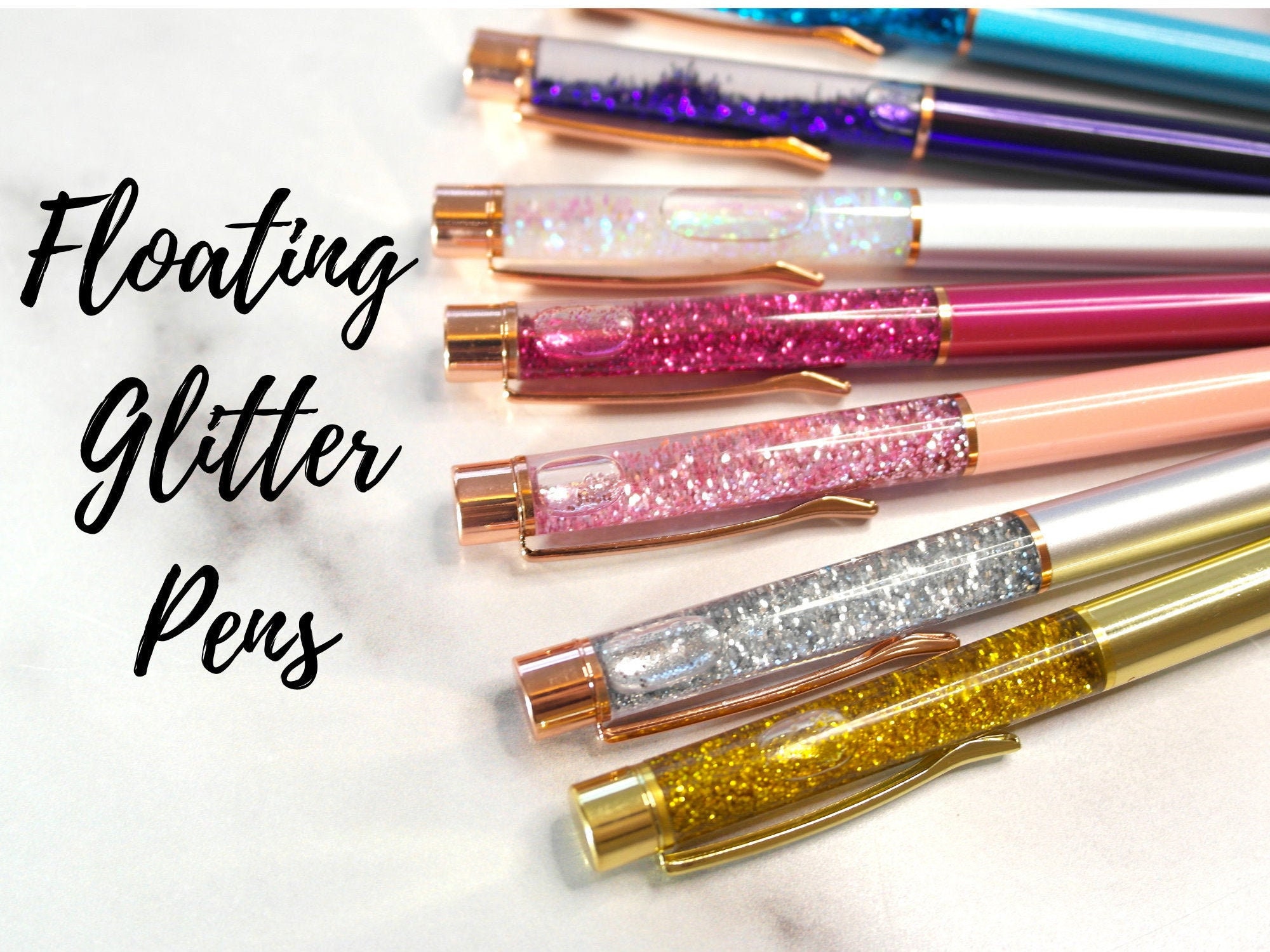 Floating Glitter Pens Cute Pen for Boss Lady Bling Pen Etsy Canada