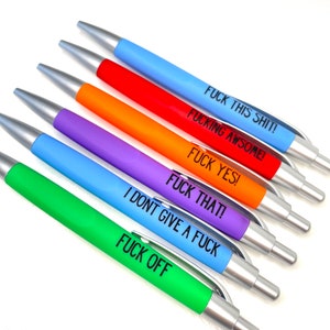 Funny Pens Set For Adults Ballpoint Pen, Premium Novelty Pens Set Days Of  The Week Pens Dirty Cuss Word Pens For Each Day Funny Office Gifts For  Cowor