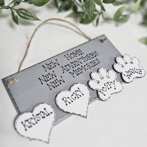 Personalisiertes Geschenk für ein neues Zuhause, Familie, Wandschild, Einweihungsparty, Geschenke für zu Hause, Umzugsgeschenk