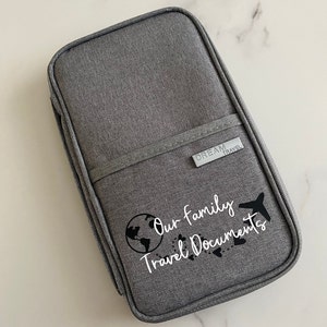 Carteira de viagem porta-passaporte e documentos da família, bolsa organizadora de viagem ou porta-cartão bancário, capa