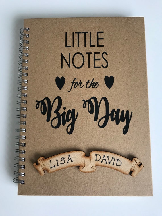 PERSONALISED Wedding notebook, wedding ideas, little notes for the big day NOTEBOOK, wedding planning note book, journal, organiser