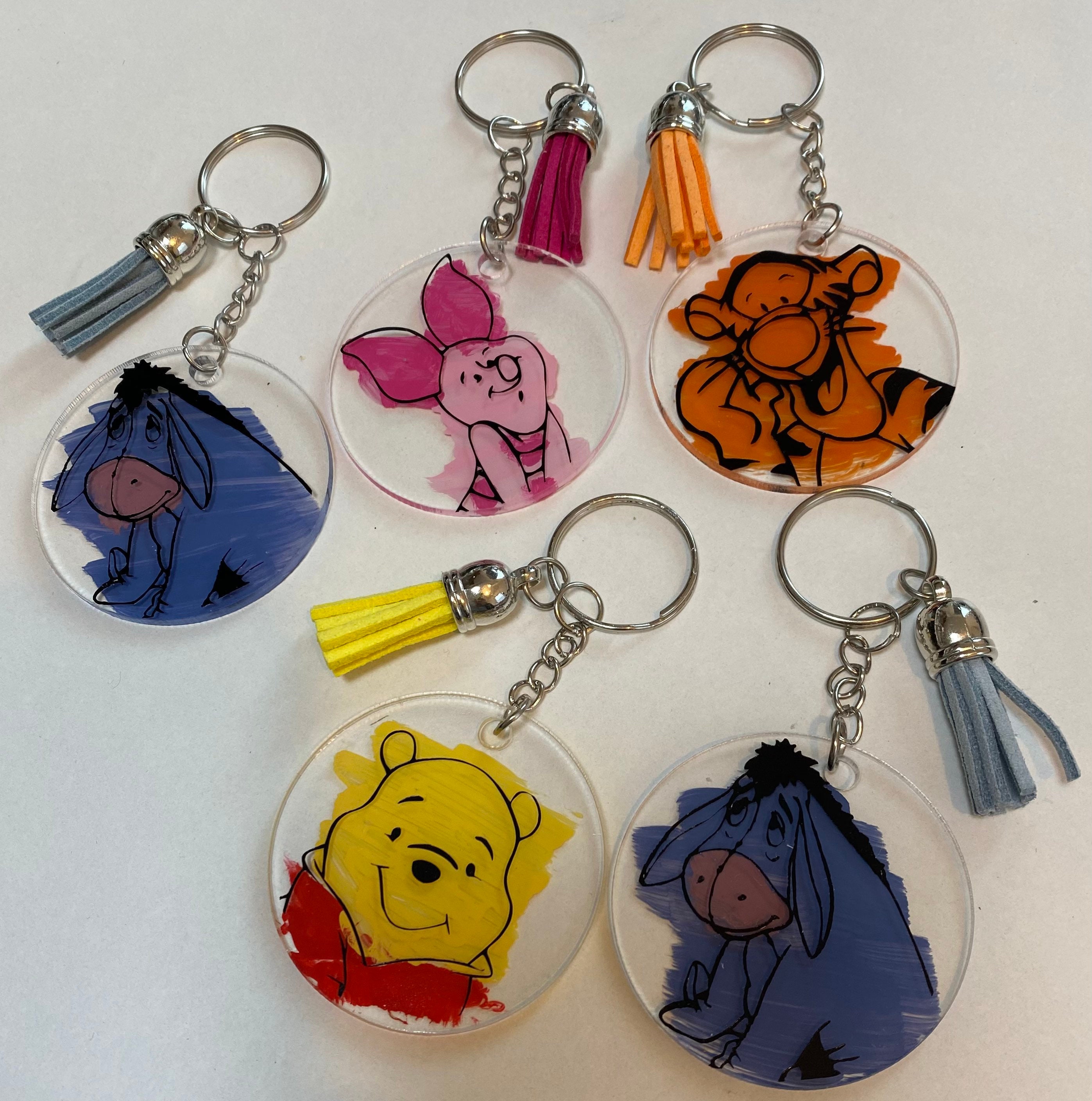 Winnie the Pooh Tiger Piglet inspired keyring keychain gift 546 