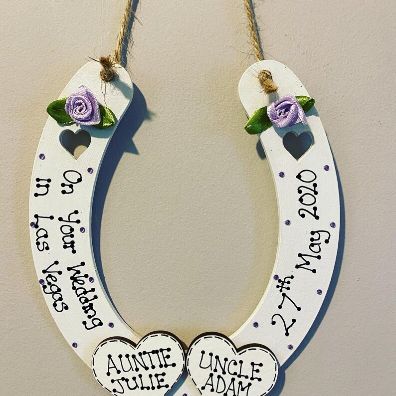 Wedding horse shoe good luck wedding gift wedding keepsake Etsy