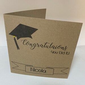 Félicitations personnalisées pour l'obtention de votre diplôme, vous l'avez fait, remise des diplômes, diplôme