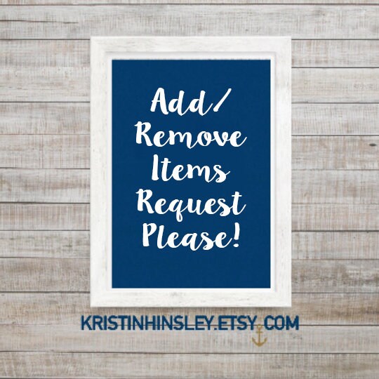 Add/remove Items Request - Etsy
