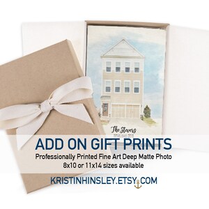 Add on Duplicate Artwork Print, Custom House Portrait, Gift for Mom Dad, Watercolor House Portrait, Personalized Christmas Gift for Family