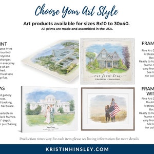 May include: Choose your art style for your home or special event.  Art prints are available in sizes from 8x10 to 30x40 inches.  Choose from art print, canvas, framed print, or framed print with mat.  All prints are made and assembled in the USA.