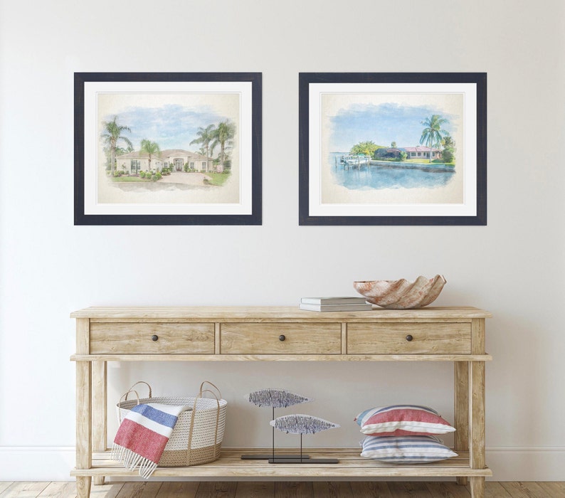 House Portrait Watercolor Realtor Closing Gift Housewarming Etsy