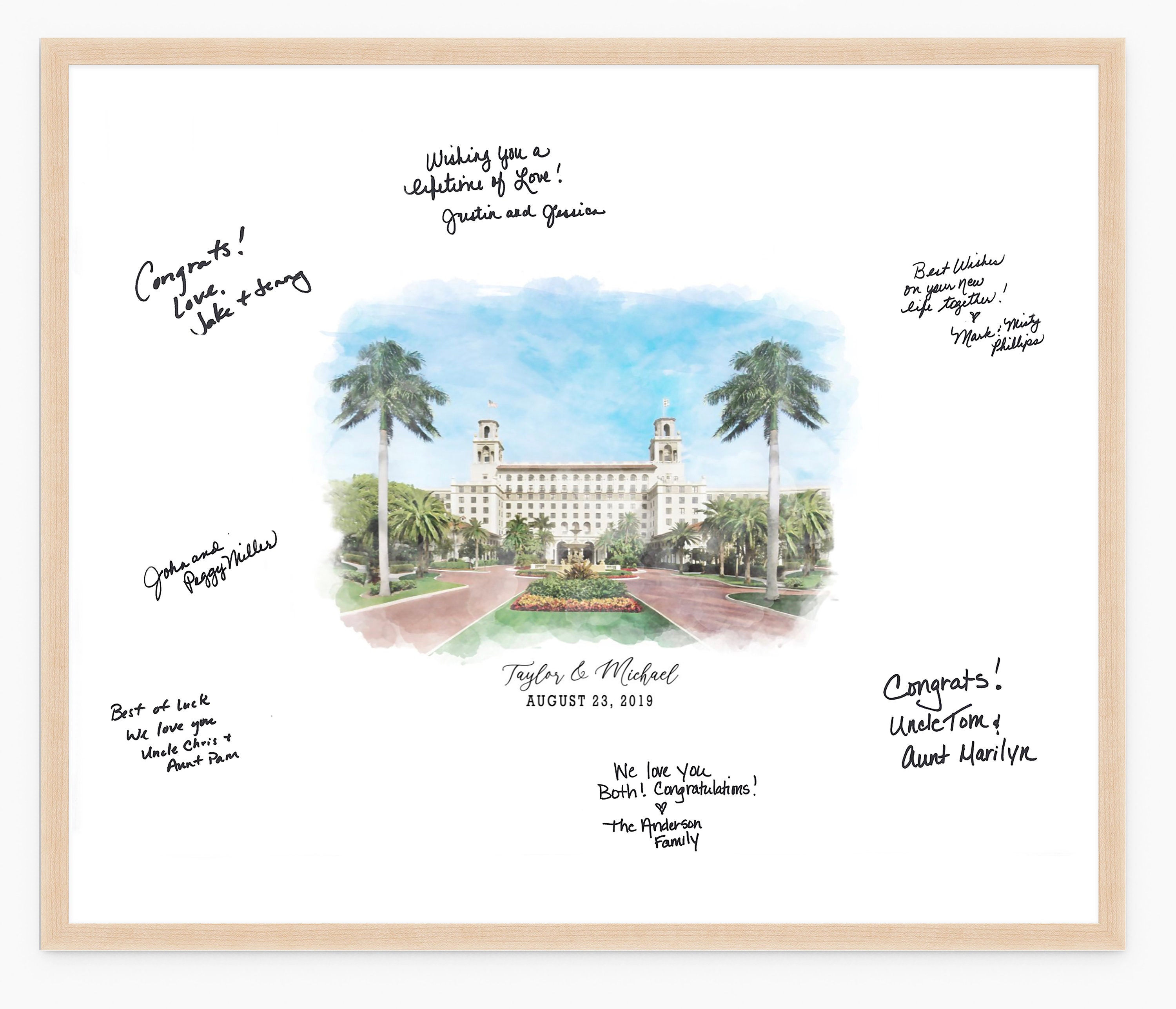 Alternative au livre d'or pour le lieu du mariage, aquarelle personnalisée Signature de mariage personnalisée Livre d'or livre d'or photo Livre d'or personnalisé Enseigne de livre d'or personnalisée