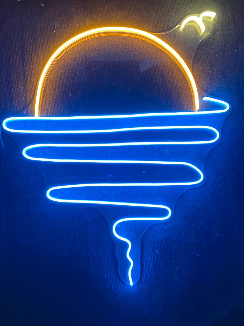 Sunset Sunrise Neon Sign Led Neon Wall Decor Neon Light Etsy