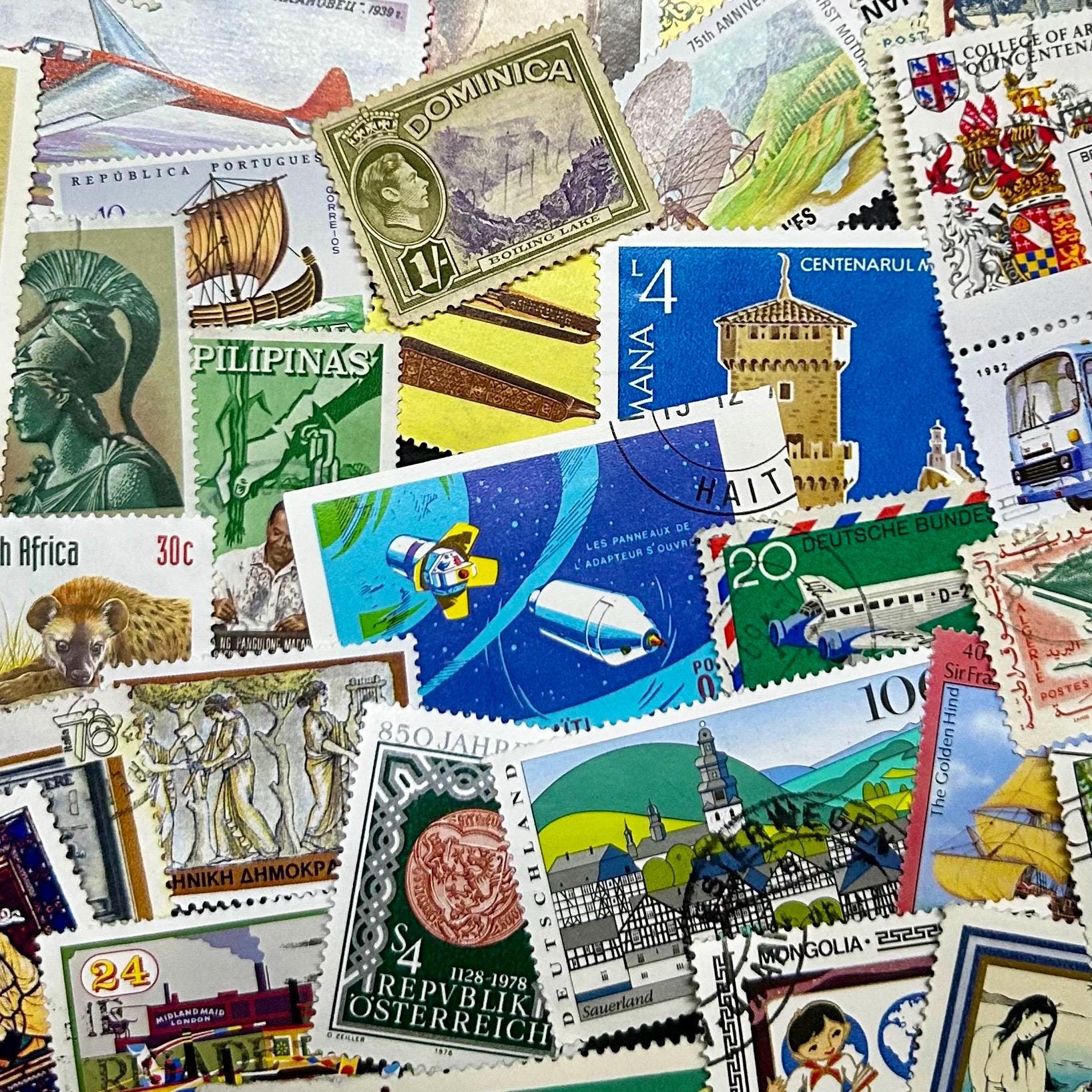 50 or 100 Random Vintage Worldwide Postage Stamps for Junk Journals ...