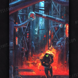 Escape from Tourian 8x17&quot; Fan Art Print Metroid
