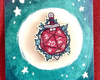 D20 - 1.25&quot; Wooden Pin