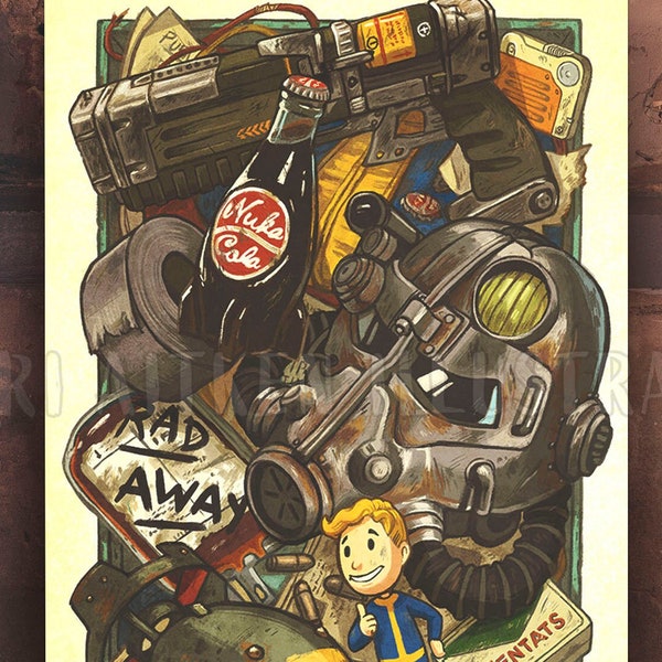 Wasteland Cache - 11x17" Fallout Art Print Poster