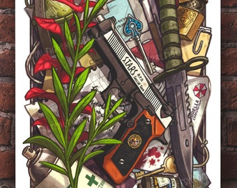 RPD Item Box - 11x17" Resident Evil Art Print Poster