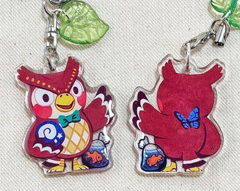 Blathers - Animal Crossing 1.5" Double-Sided Acrylic Charm