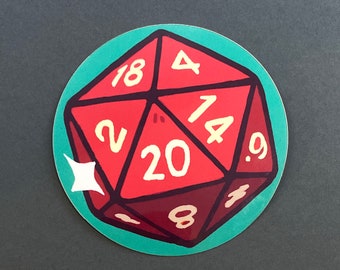 D20 3" vinylsticker