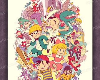 Earthbound - 11x17" Fan Art Poster Print