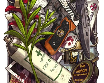 RPD Loot Box - 11x17" Resident Evil Art Print Poster