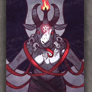 Baphomet - 7x17&quot; Art Print Poster