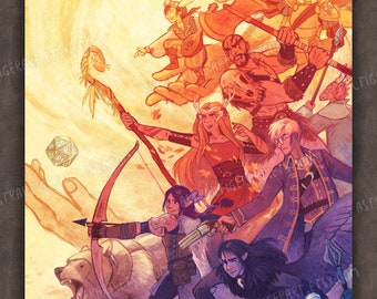 Vox Machina 11x17&quot; Critical Role Fan Art Poster Print