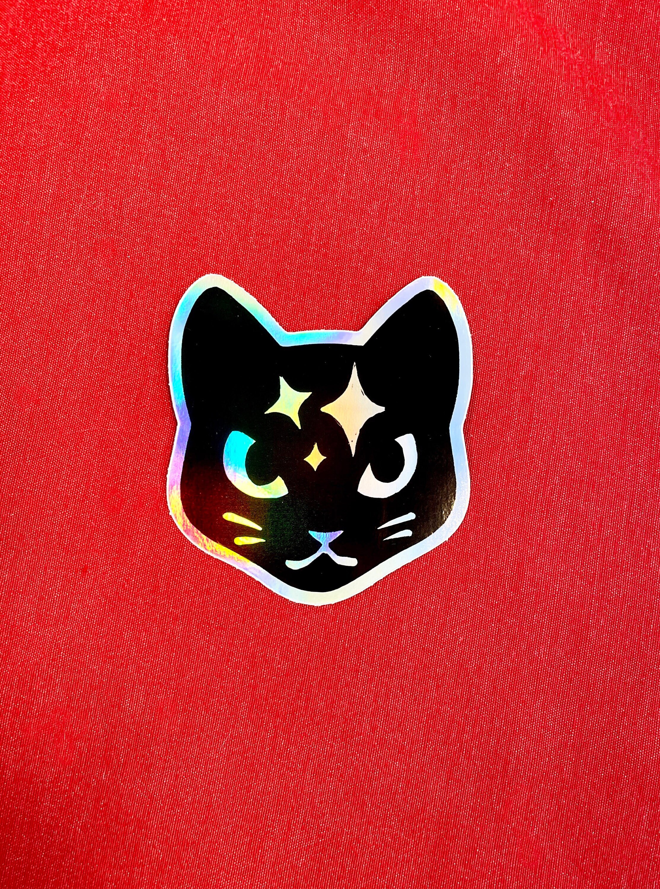 Astral Kitty Iridescent 8cm Vinyl Sticker