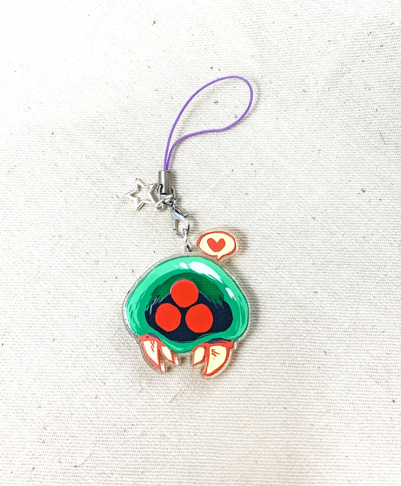 Metroid 1.5 Acrylic Charm Keychain or Cell Phone Strap Etsy