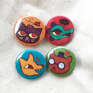 Night in the Woods - 1 INCH Pinback or Magnet Button Set