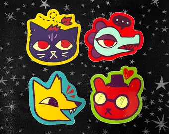 Night in the Woods - 3&quot; Vinyl Stickers - Glossy - Waterproof