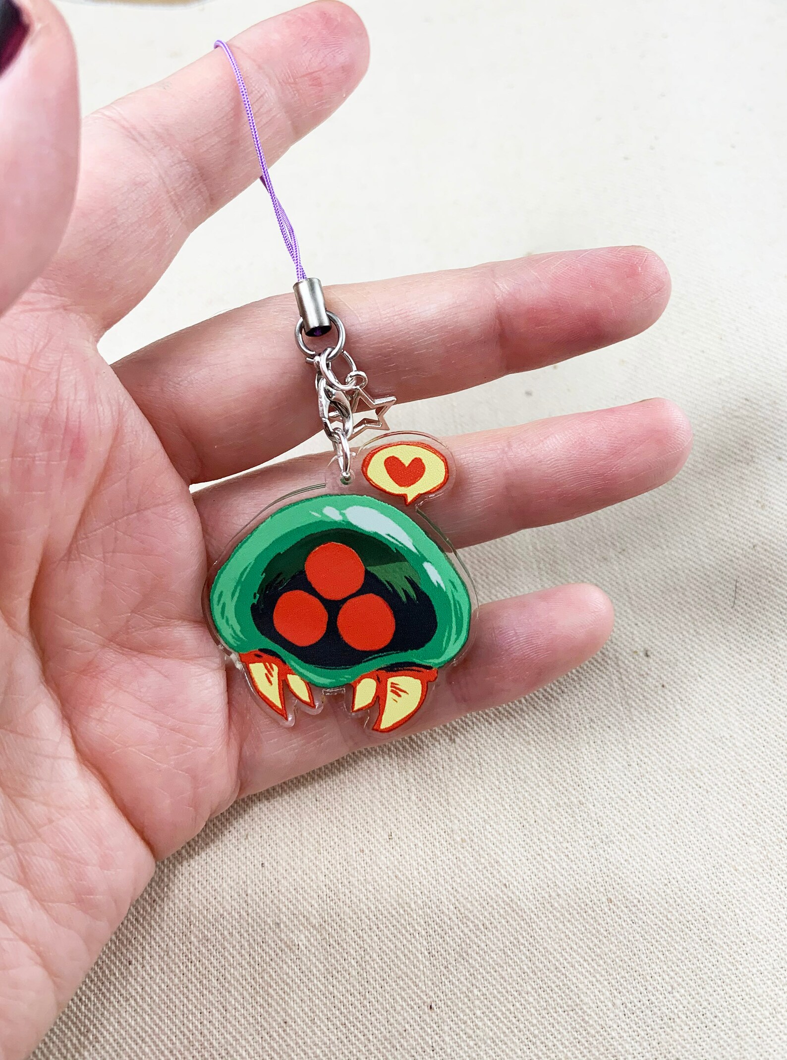 Metroid 1.5 Acrylic Charm Keychain or Cell Phone Strap Etsy