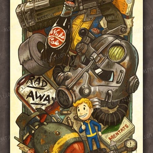 Wasteland Cache - 38x42 cm Fallout Kunstdruck Poster