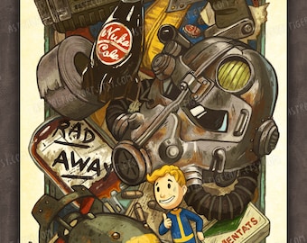 Wasteland Cache - 11x17&quot; Fallout Art Print Poster