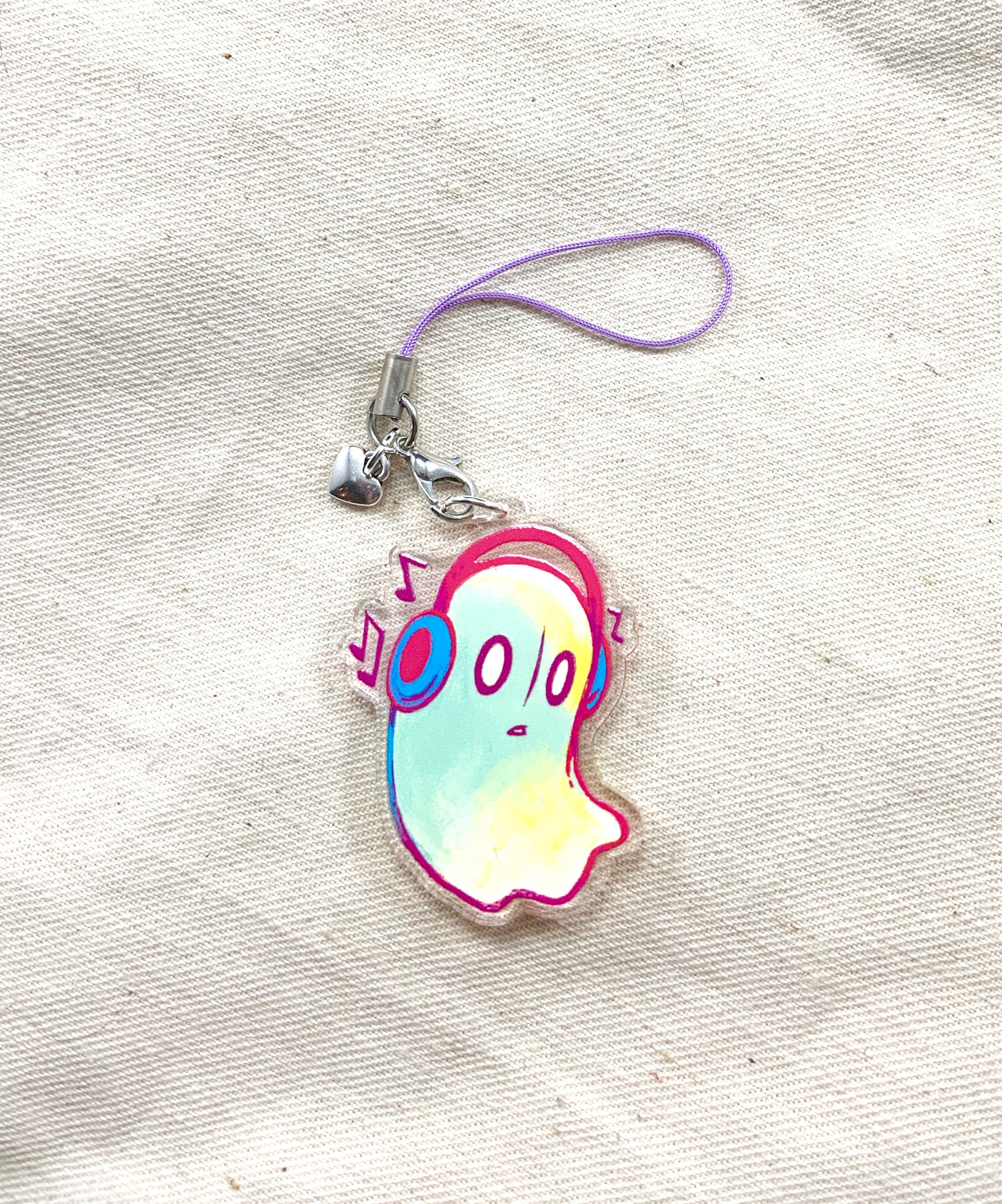 Undertale Napstablook 1.5" Acrylic Charm - Keychain or Cell Phon…