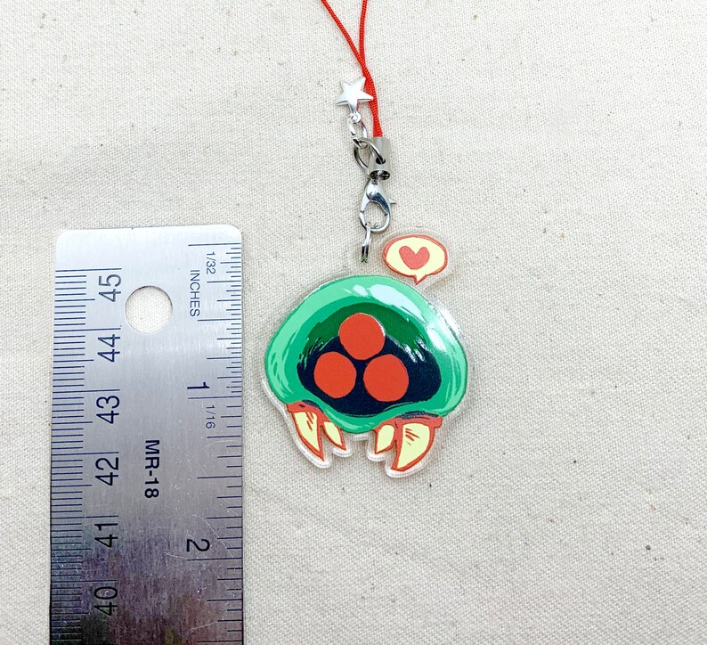 Metroid 1.5 Acrylic Charm Keychain or Cell Phone Strap Etsy