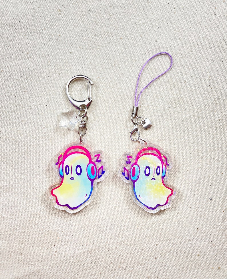 Undertale Napstablook 1.5' Holographic Acrylic Charm 