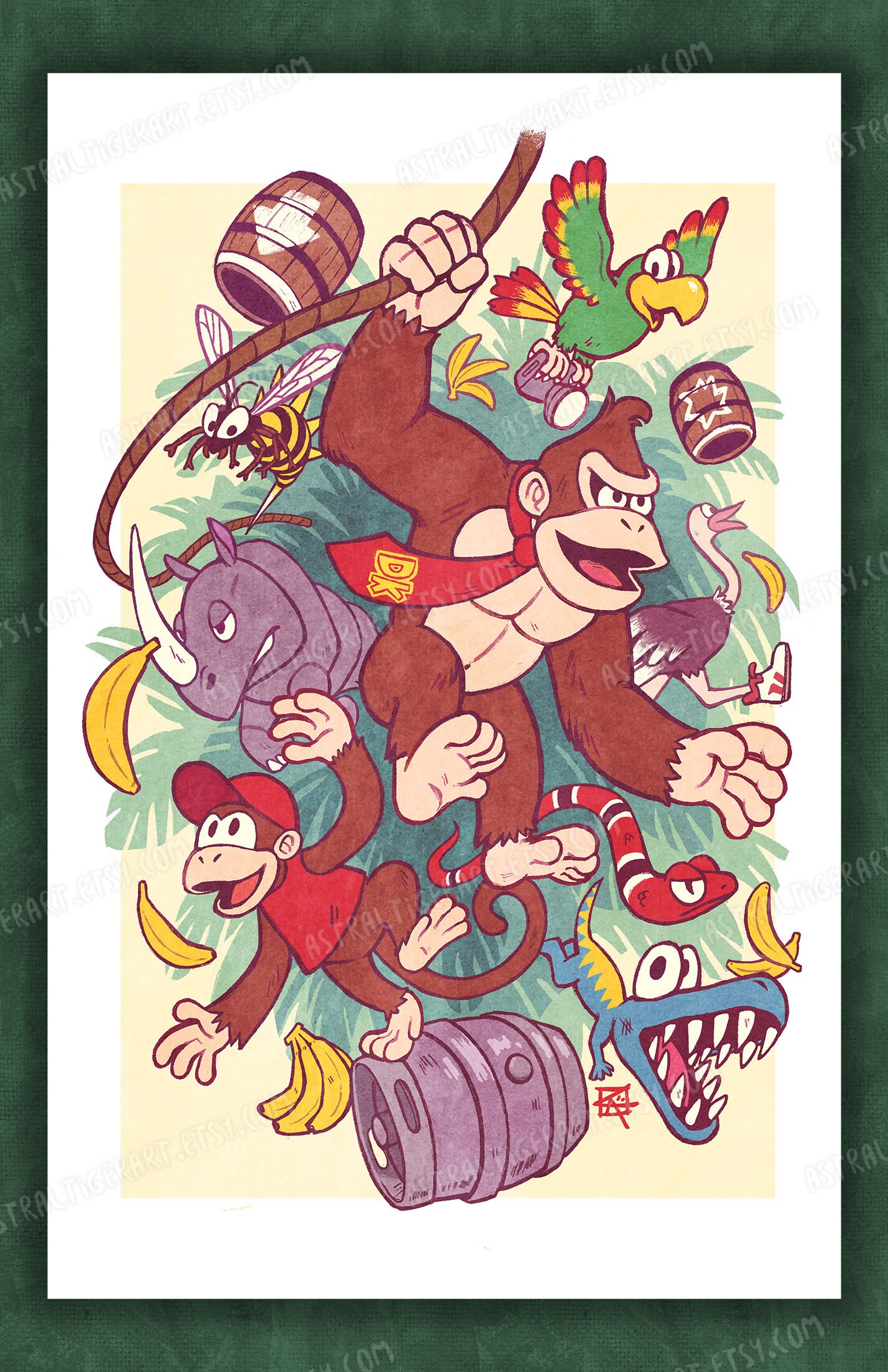Donkey Kong Country - 11x17" Fan Art Print