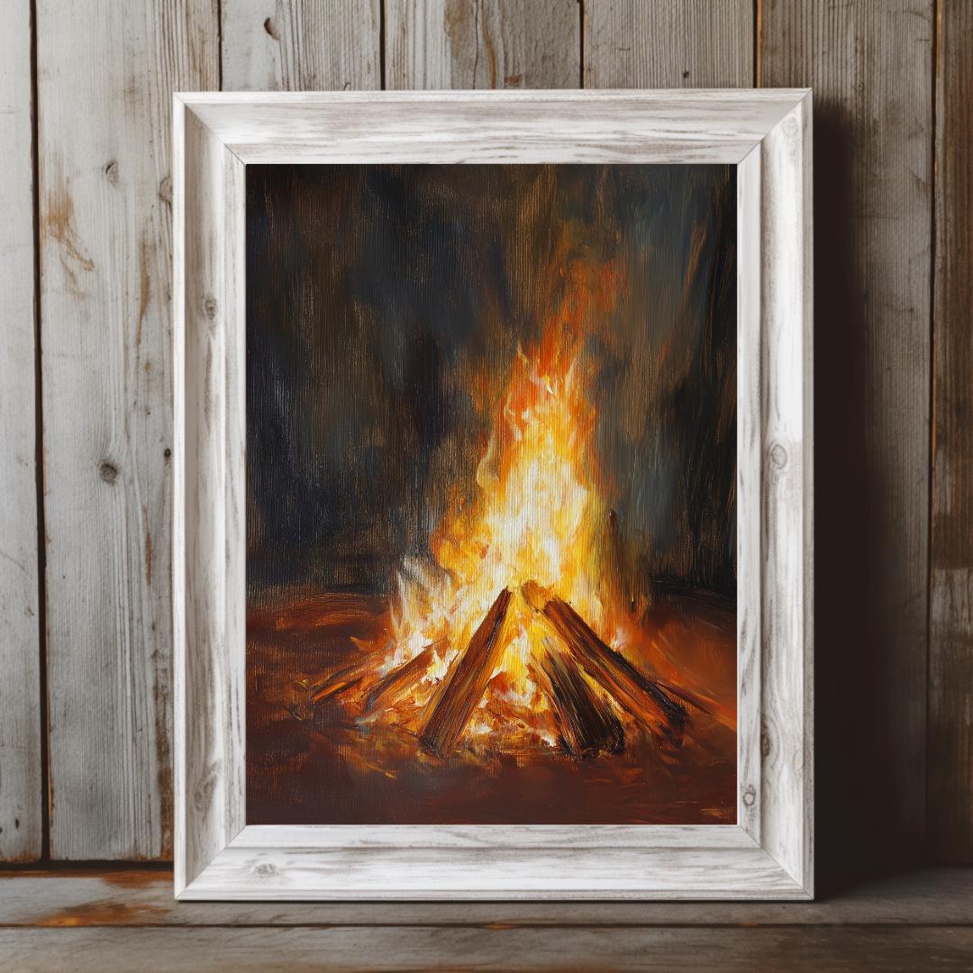 Pintura de fogata - Etsy México, image size:1080x1080