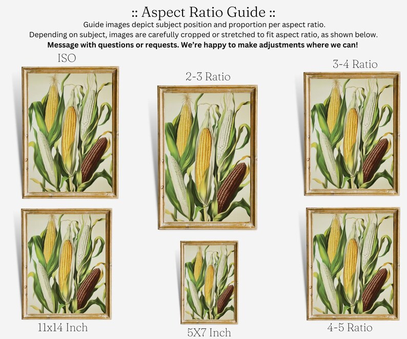 Printable Vintage Corn Illustration Rainbow Corn Print Retro Kitchen ...