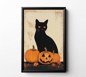 Toile De Fond Halloween 2,1x1,5m - Lanterne Citrouille, Feuilles D'érable, Chat Noir - Déco Fête