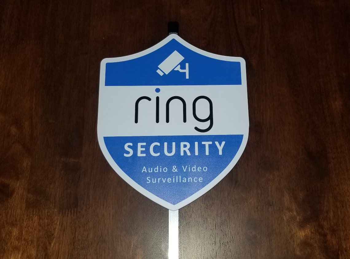 1 Ring Home Security yard sign with 2 decals/stickers Etsy