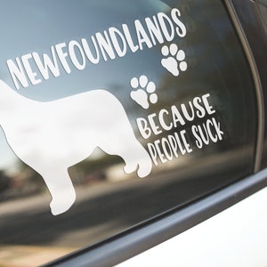 Newfoundland Dog Car Sticker Decal