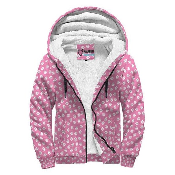 pink sherpa lined hoodie