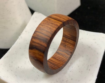 Honduran Rosewood Wood Ring Traditional Custom Handmade