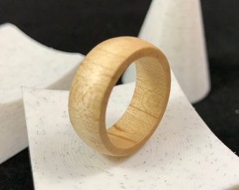 Maple Wood Ring Traditional Custom Handmade
