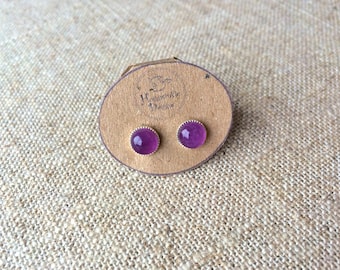 Beautiful Amethyst Stud Earrings - February birthstone