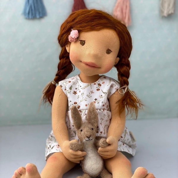 Fully articulated waldorf doll *Miou* 20"