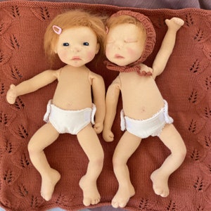 Waldorf Doll Twin Babies *Yuma & Zoe* 12.6&quot;