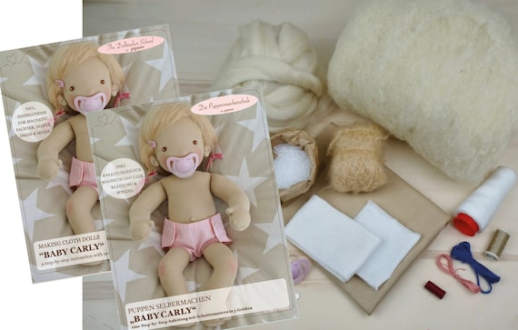 2-in-1: Ebook Baby Carly & Material-kit / Doll Making Instruction Pattern 